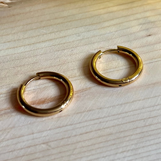 Mini créoles rondes dorées